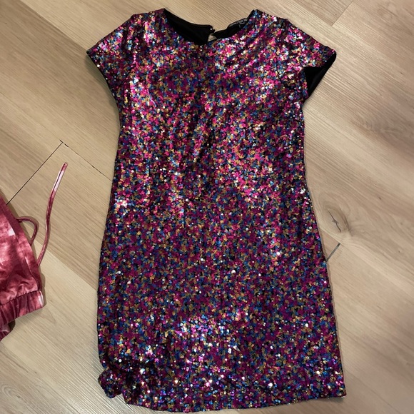 Girls multi color sequins dress! Size 10/12 - Picture 4 of 5